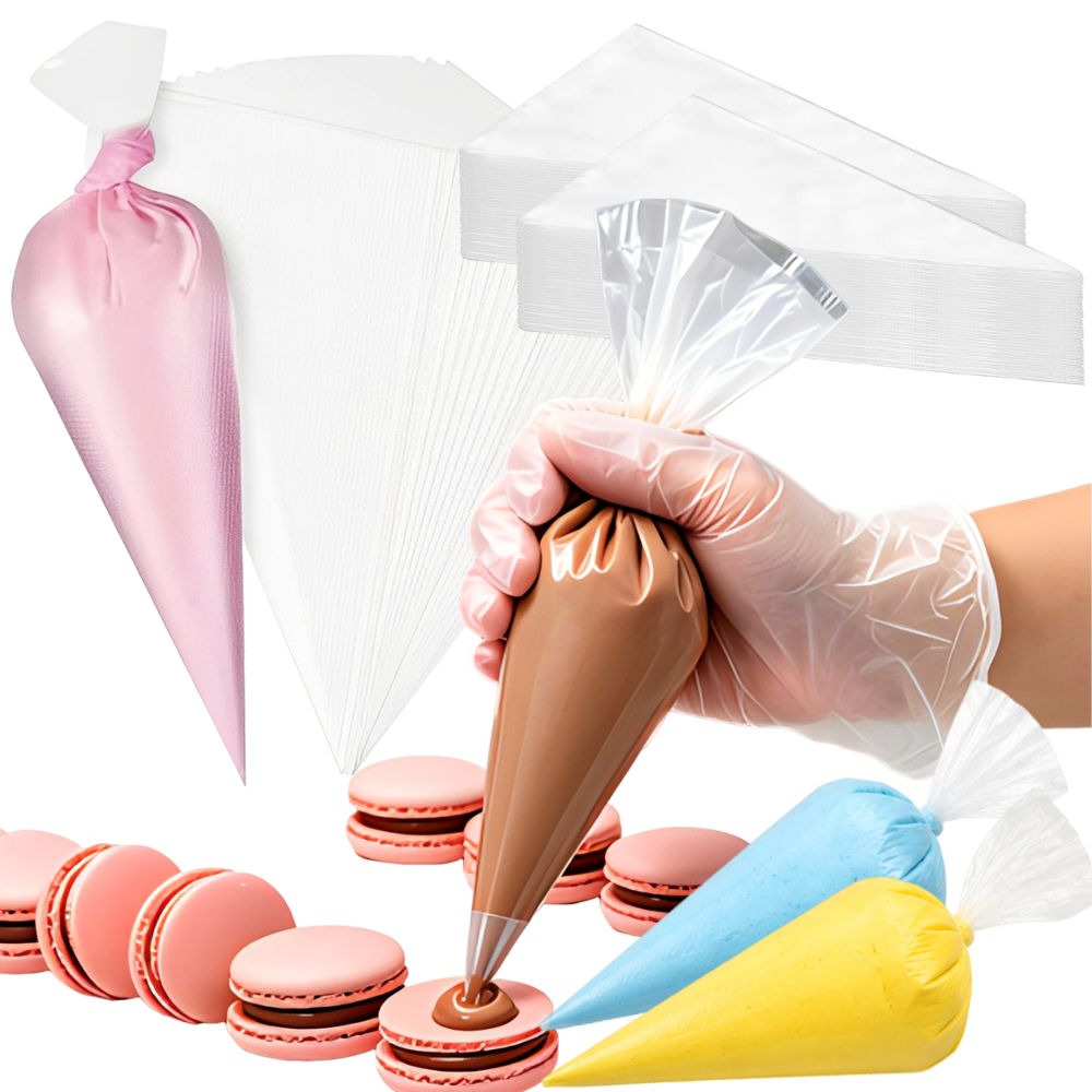 Piping Bag Disposable - 50 قطعة من أكياس الحلويات الشفافة