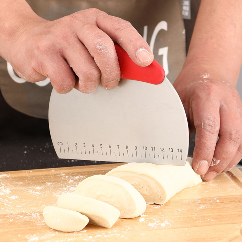 Bench Scraper Dough - قاطع عجين من الفولاذ المقاوم للصدأ،