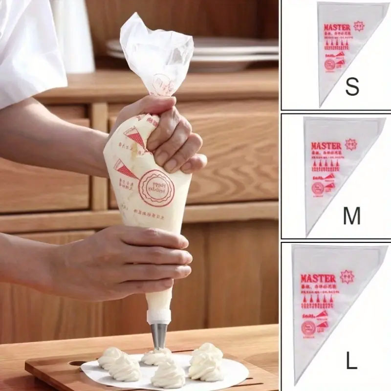 Piping Bag Disposable - 100 قطعة من أكياس المعجنات السميكة