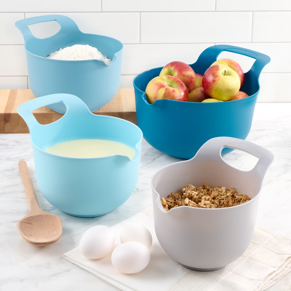 Kitchen Baking Utensils - مجموعة أوعية بلاستيكية متداخلة للخلط مكونة