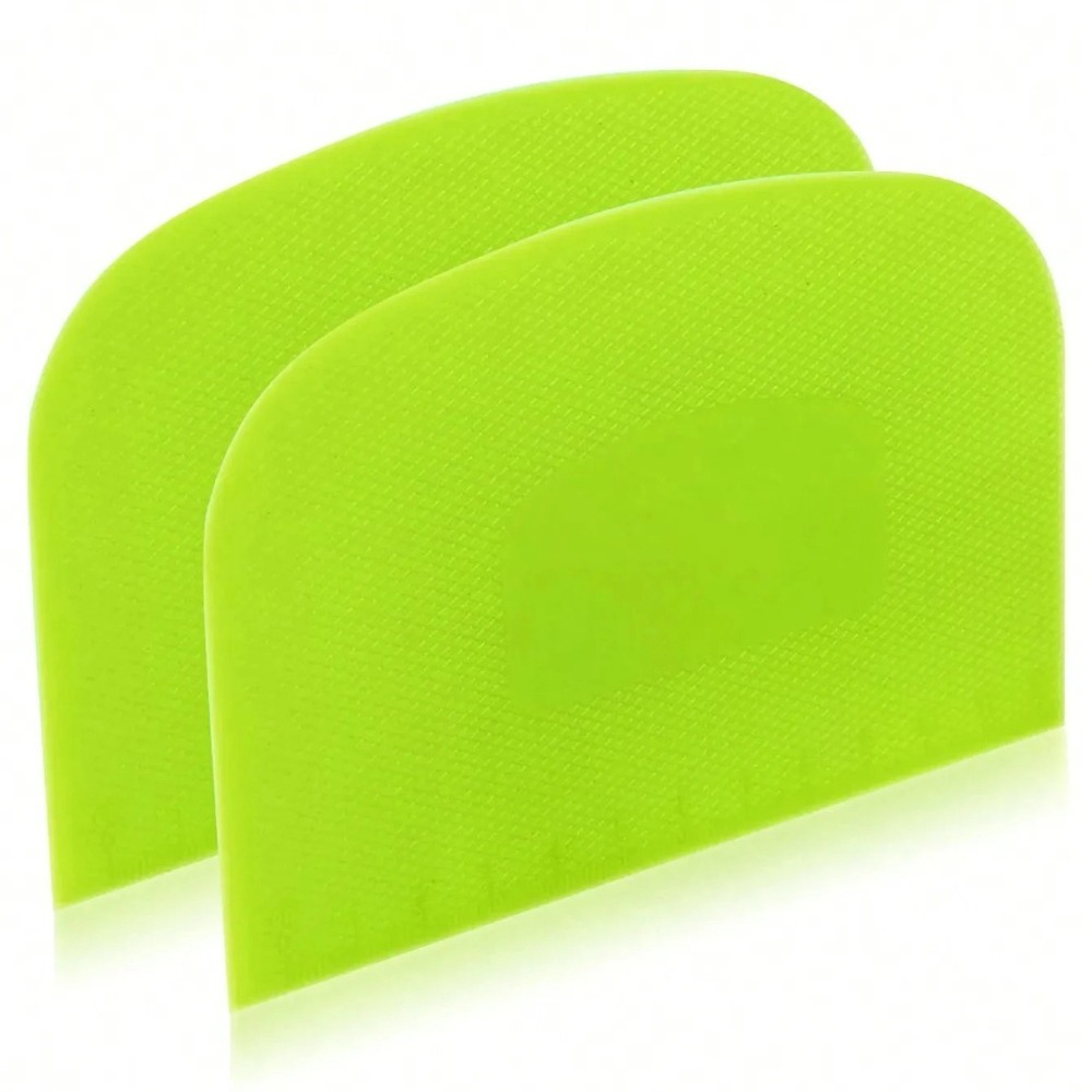 Bench Scraper Dough - قطعتان من مكشطة العجين المرنة، أداة
