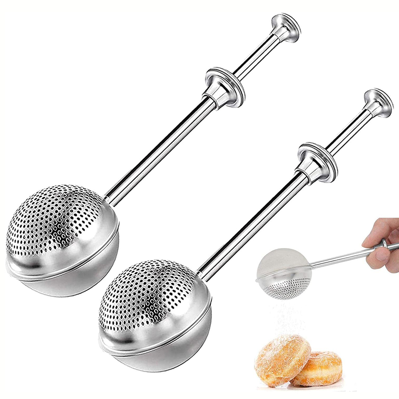 Kitchen Baker - ملعقة ترشيح الدقيق من الفولاذ المقاوم