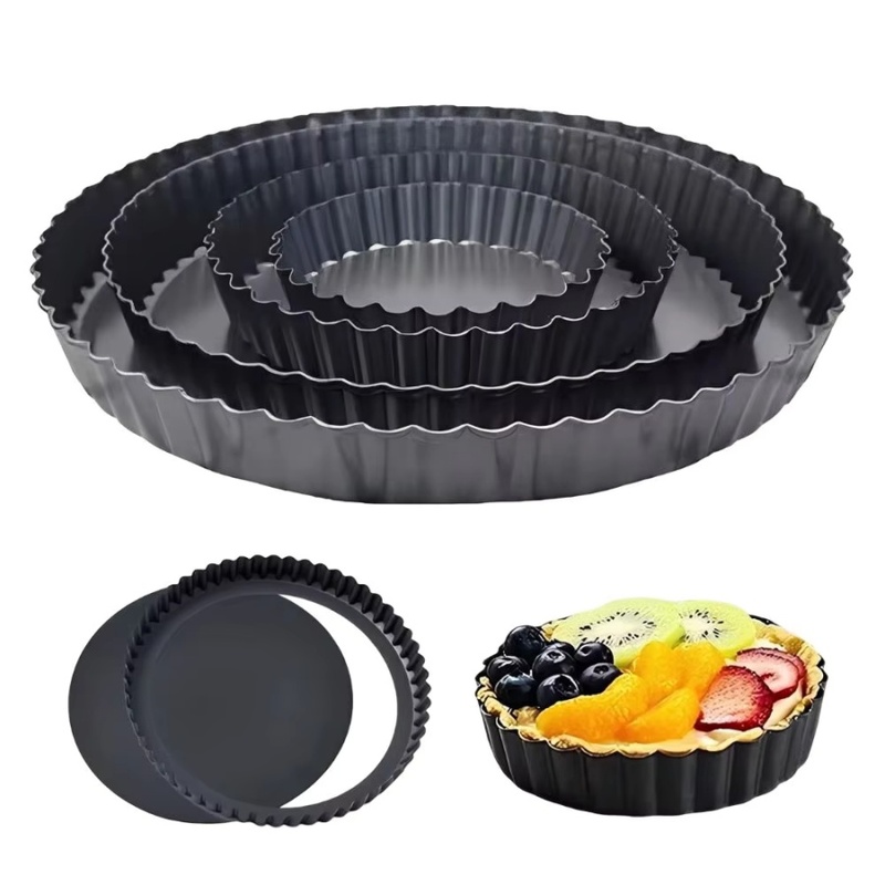 Kitchen Baking Pan - قالب تارت قابل للإزالة من الأسفل،