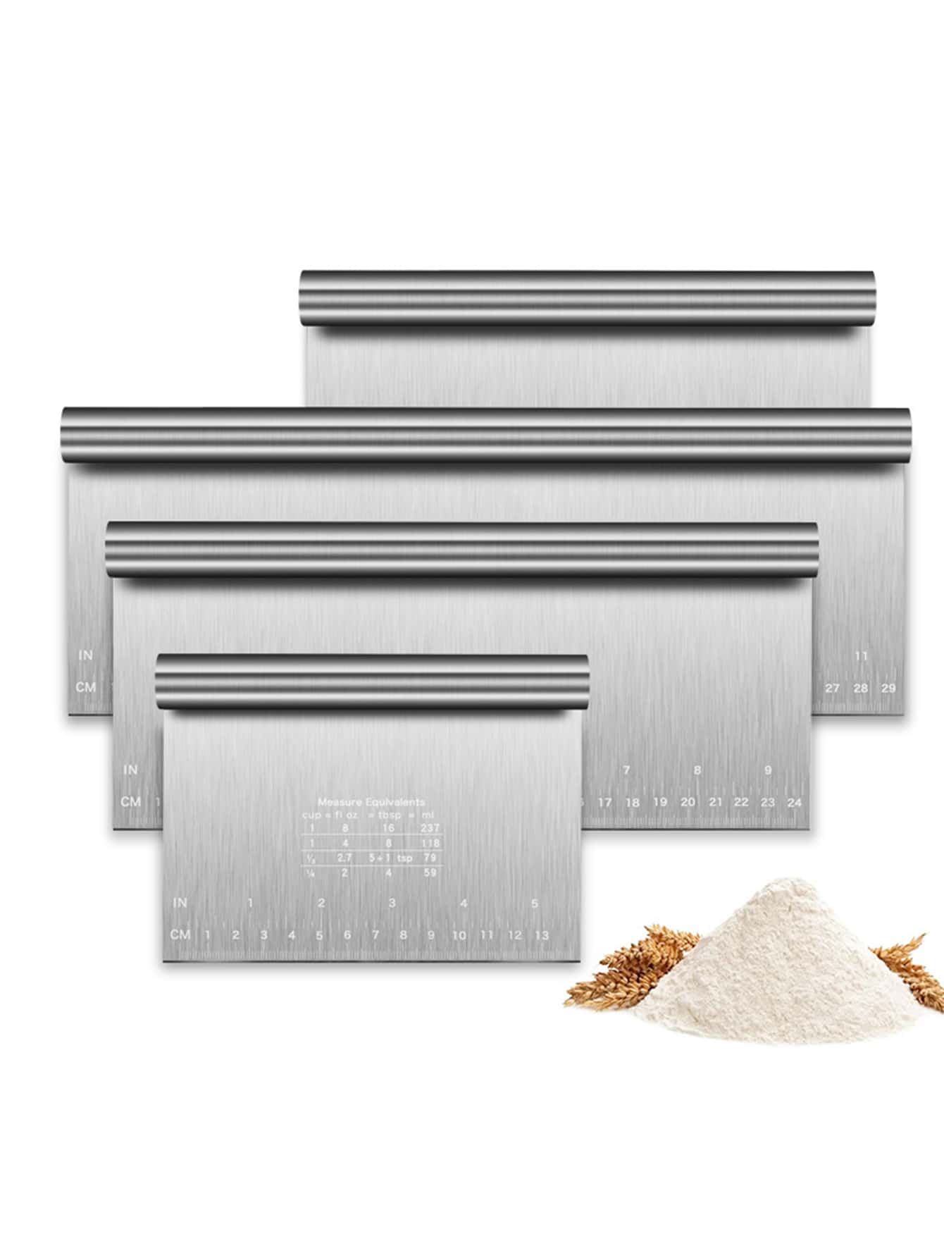 Bench Scraper Dough - قاطع عجين للمطبخ، أداة تقطيع وتقشير