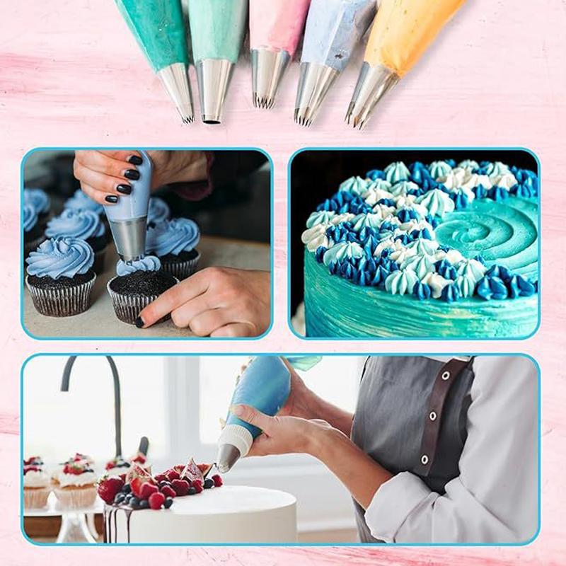 طقم 120 قطعة من أدوات تزيين ال - مراجعة Piping Bag Disposable وسعره