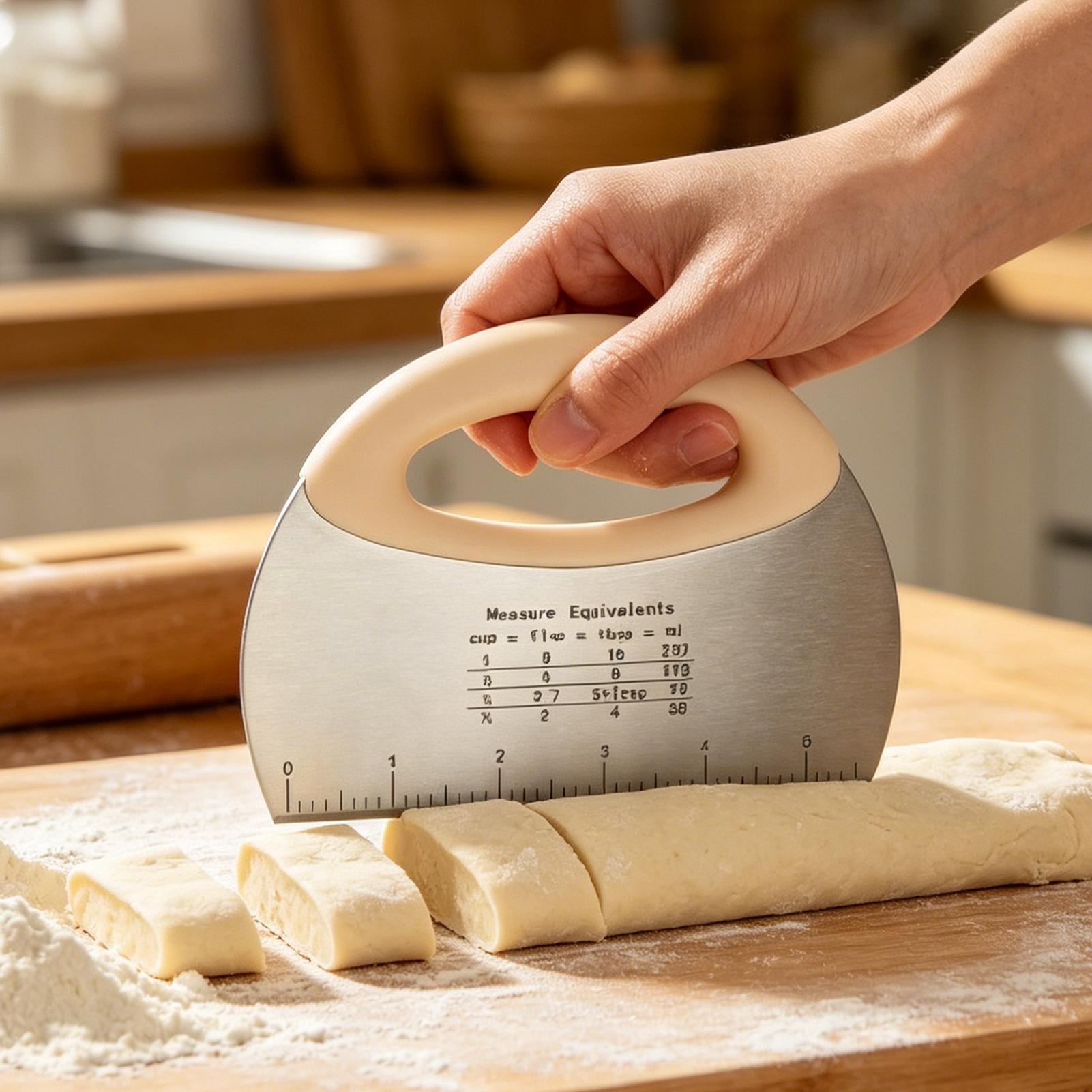 مكشطة عجين للمطبخ من الفولاذ ا - مراجعة Bench Scraper Dough وسعره