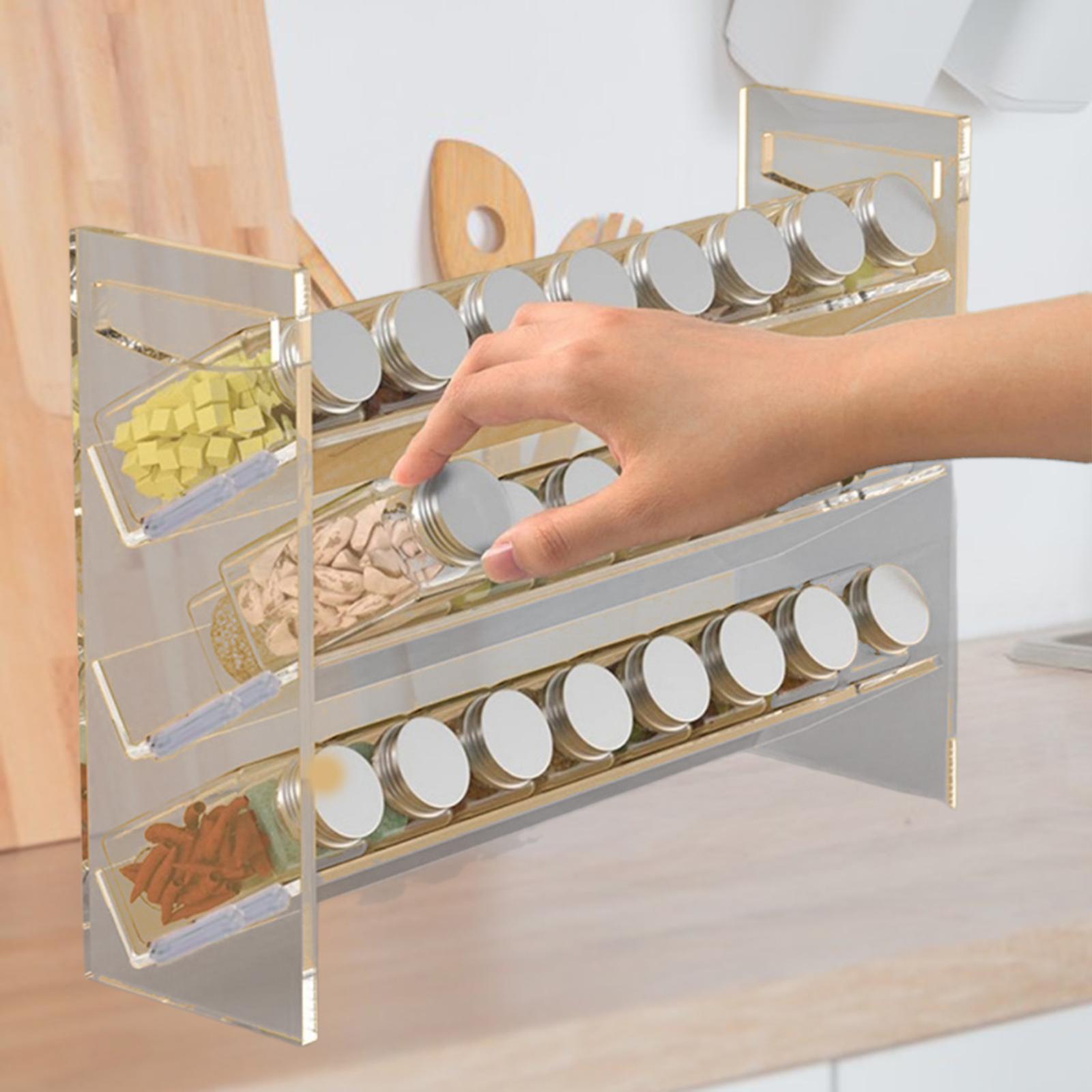 رف توابل أكريليك، حامل منظم لل - مراجعة Kitchen Baking Cupboard وسعره