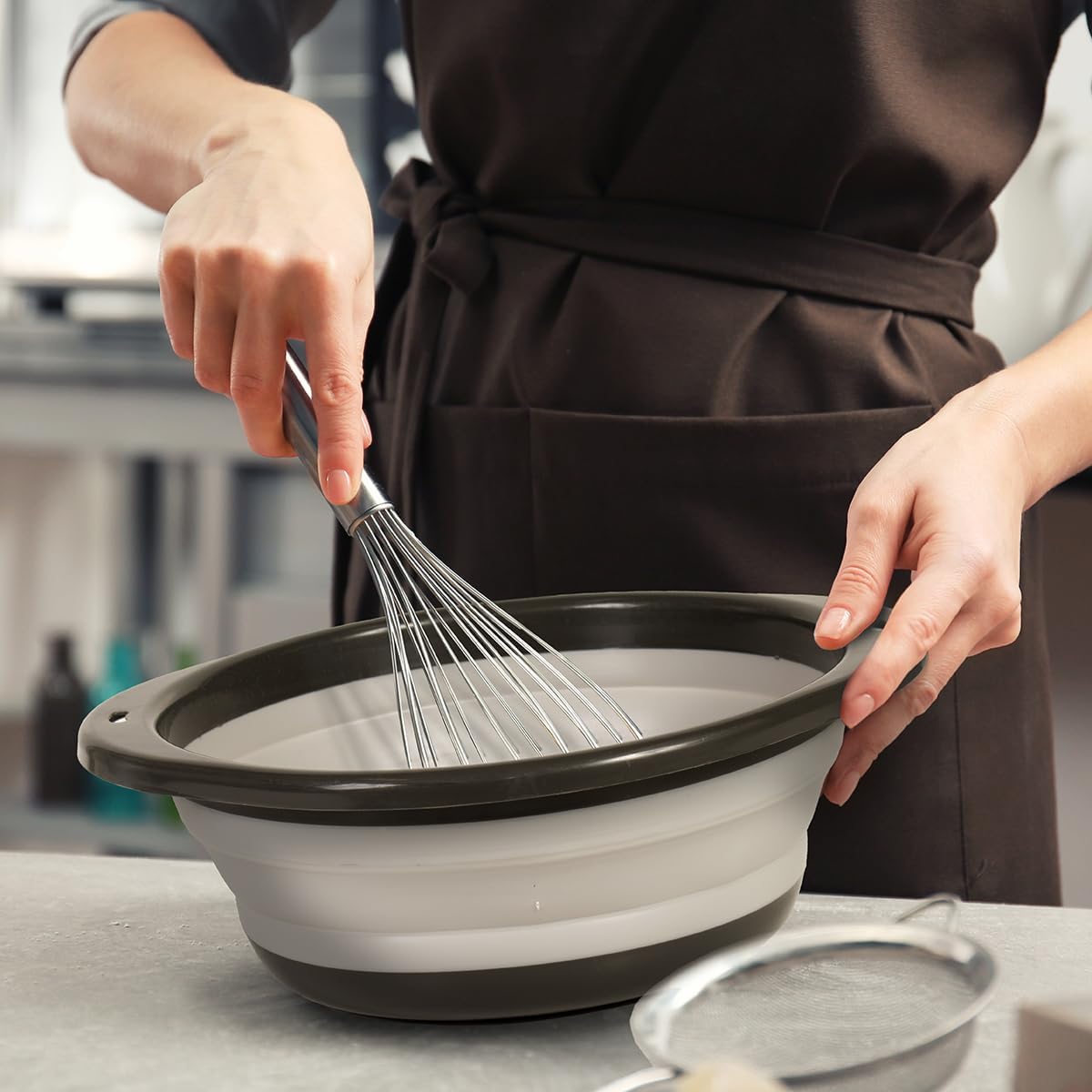 وعاء خلط كبير قابل للطي سعة 5. - مراجعة Kitchen Baking Bowls وسعره