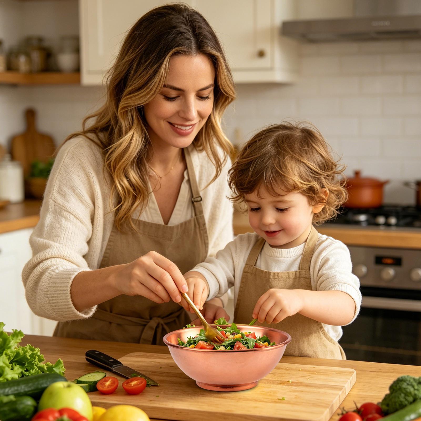 وعاء نحاسي كبير للخلط وتخزين ا - مراجعة Kitchen Baking Bowls وسعره