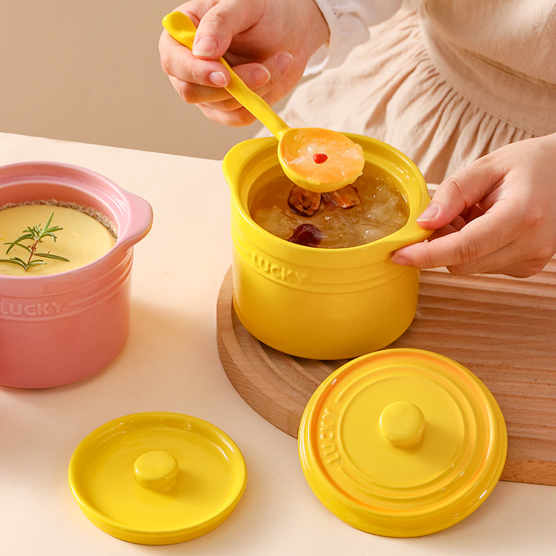 وعاء سيراميك بغطاء مزدوج، وعاء - مراجعة Kitchen Baking Bowls وسعره