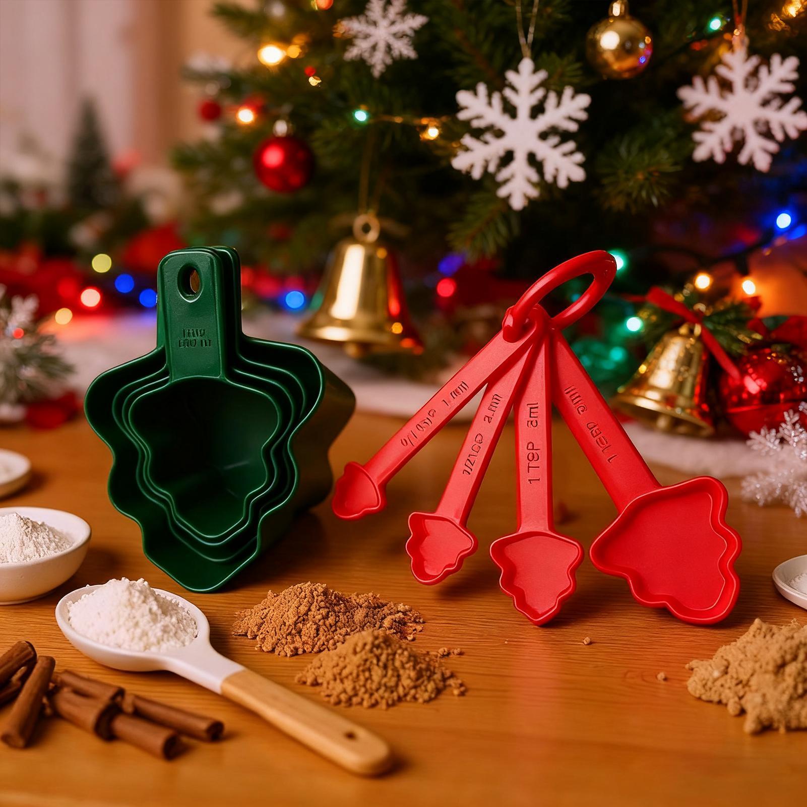 عيد الميلاد قياس الكؤوس والملا - مراجعة Kitchen Baking Utensils وسعره