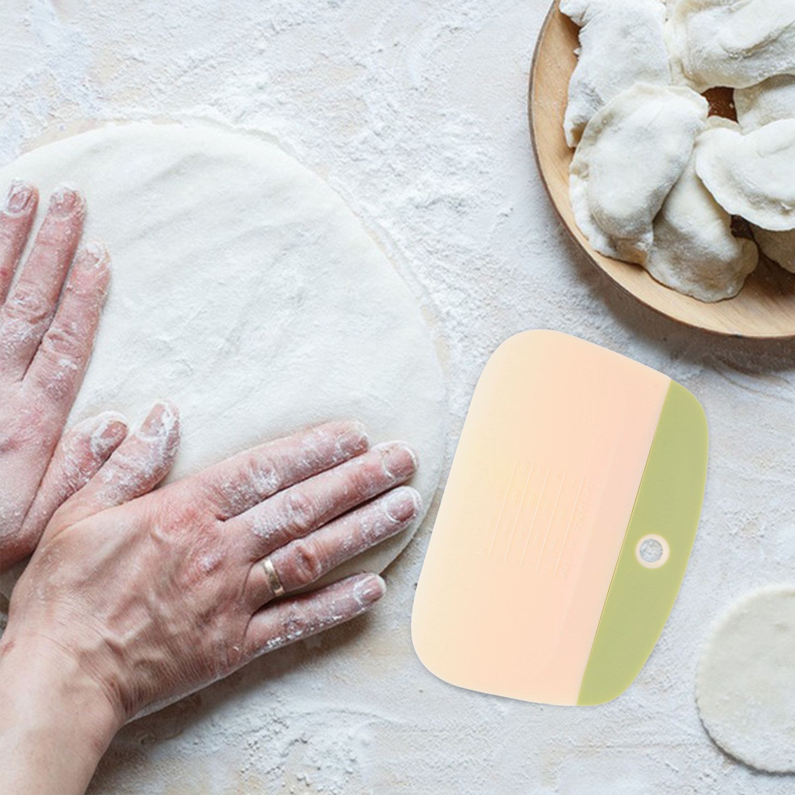 قطعتان من أدوات خدش العجين للخ - مراجعة Bench Scraper Dough وسعره