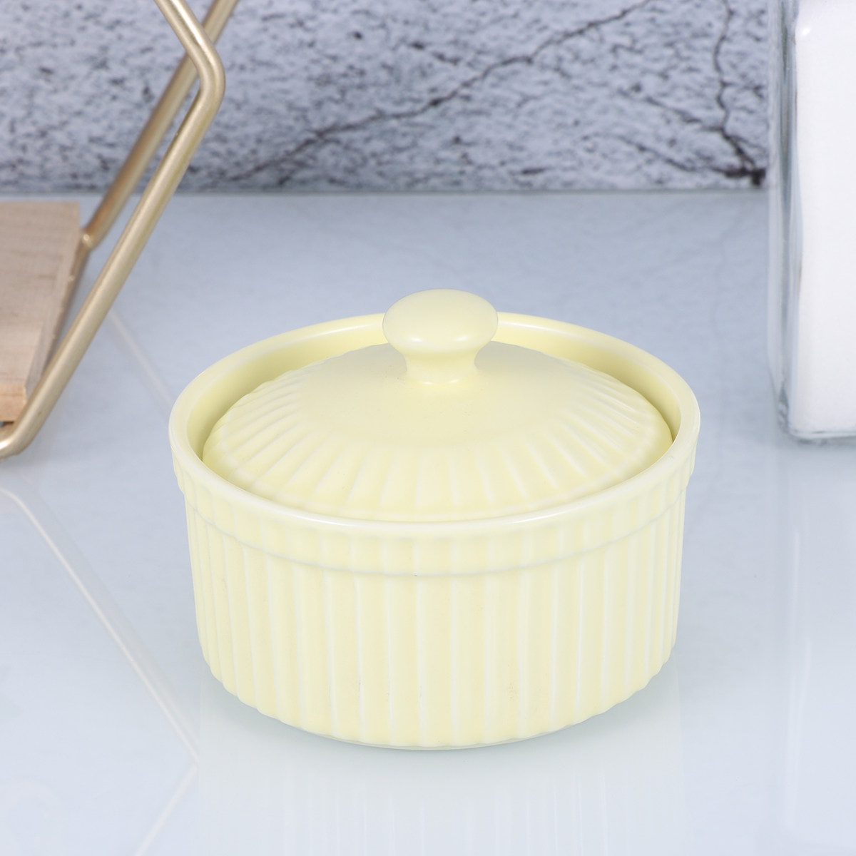 وعاء خبز سيراميك مع غطاء مقاوم - مراجعة Kitchen Baking Bowls وسعره
