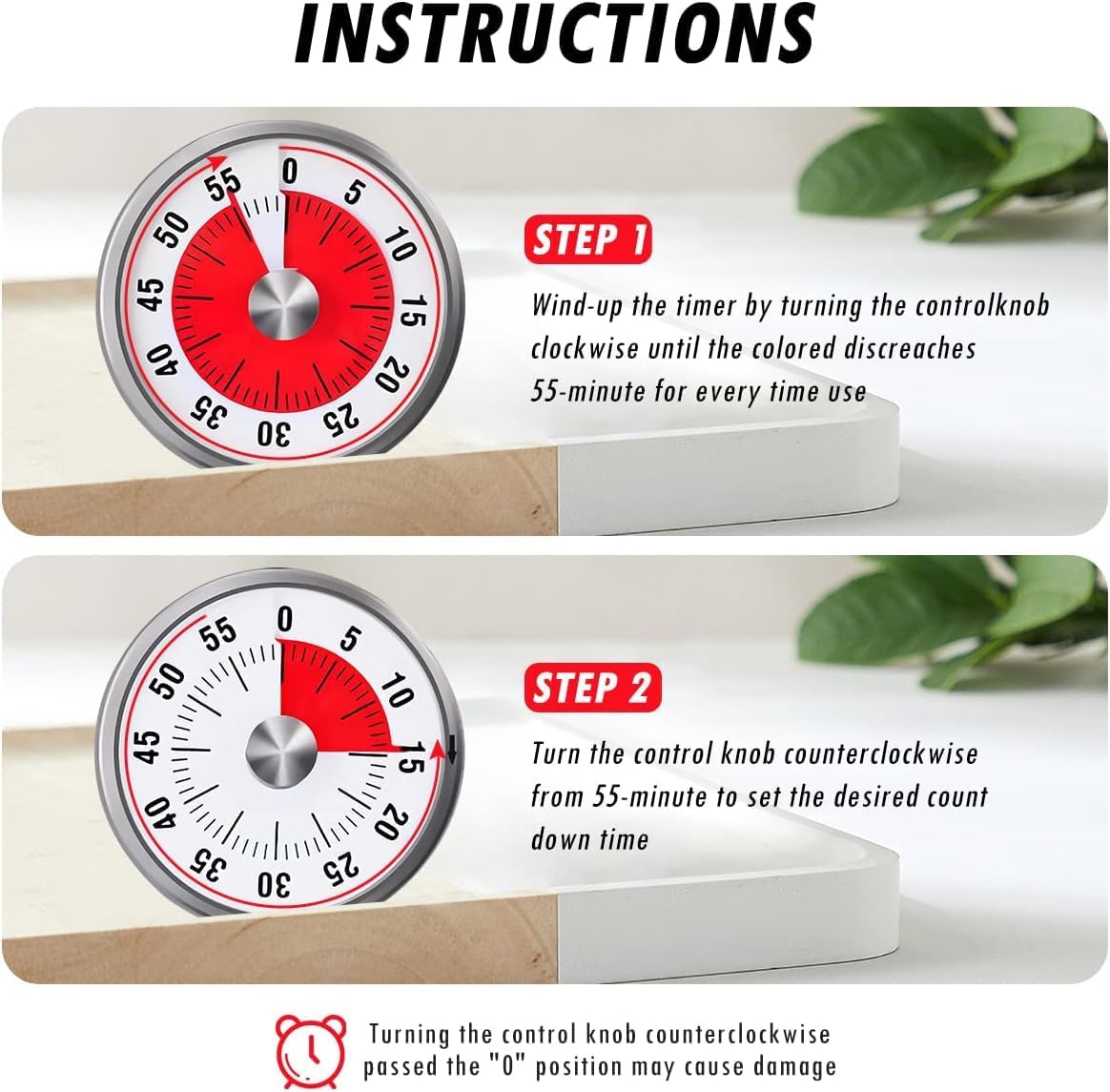 ساعة توقيت مغناطيسية ميكانيكية - مراجعة Baking Kitchen Hourly وسعره