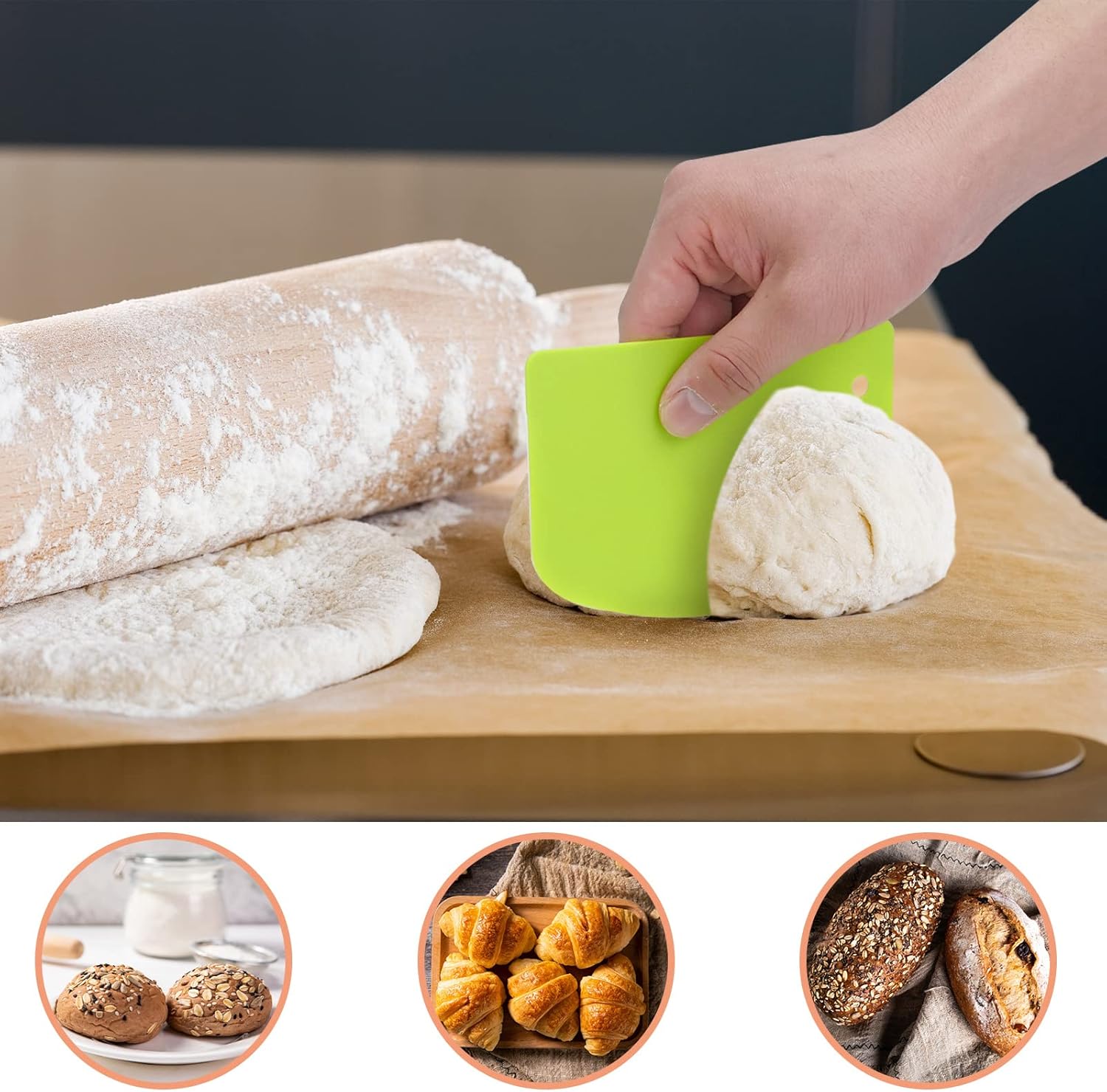 مكشطة العجين البلاستيكية قاطع  - مراجعة Bench Scraper Dough وسعره